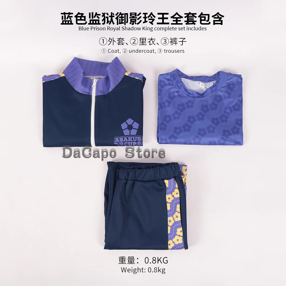 Blue Lock Yoichi Isagi Cosplay Costume Meguru Bachira Seishiro Nagi Reo Mikage Cosplay Coat Pants Sportswear F
