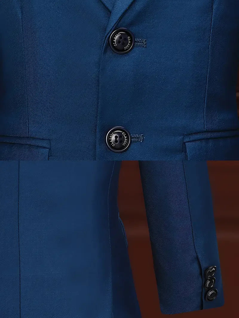 Boys 4Pieces/Set Jacket Vest Pants Bowtie Wedding Suit Little Boys Birthday Party Dress Children Host Piano Performance Costume