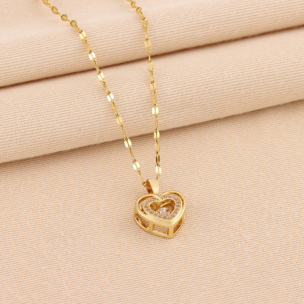 LuxeJewels™ – Double Layer Love Necklace (Titanium Steel)