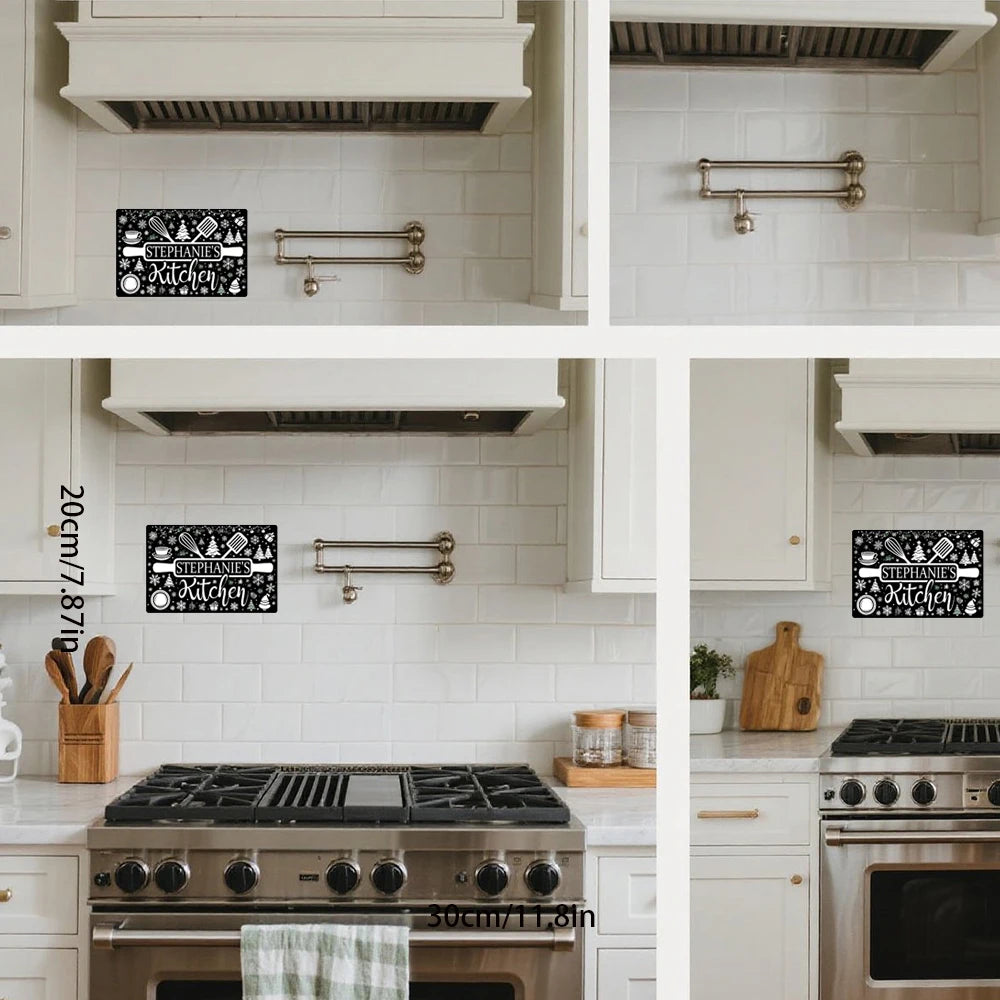 A Piece of Customizable Kitchen Christmas Signs - Personal Text Specimens, Modern Wall Hangings, Suitable for Home Kitchen Decoration, No Power Signs Required |   Modern Sign |   Durable Signage, Ideal Gift