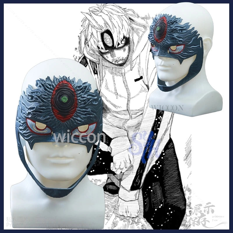 JJ Enjōji Jin Cosplay Dandadan SE2 Anime Costume Evil Eye 3D Polylactic Acid Base Mask Horror Halloween Christmas Party Gifts
