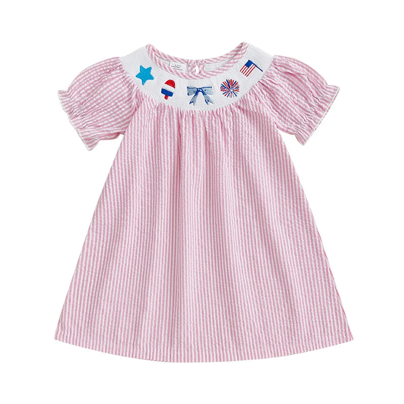 Toddler Girl Sleeveless Floral Print Ruffle Hem Dress Summer Casual A-Line Dress with Bow Detail and Embroidery