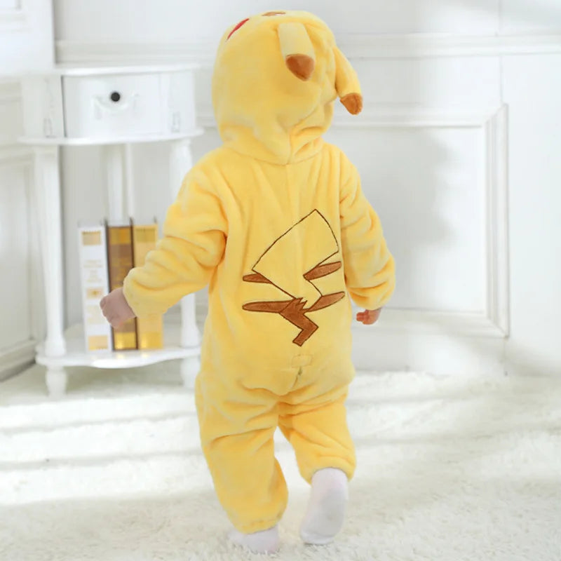 Pokemon Costume 0-5 Y Baby Snorlax Romper Anime Cosplay Kigurumi Cute Pajama Boys Girls Onesie Halloween Clothes