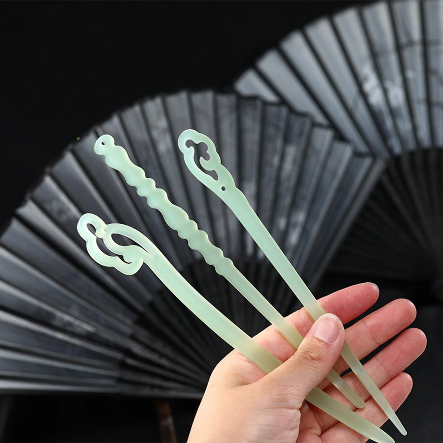Vintage French Hair Stick Acetate Acid Hair Pin Side Clips Women Girls Ponytail Holder Hair Accessories DIY Retro Hairstyle Tool