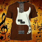 1 Piece Custom Your Picture Music Tshirts Guitar Pattern 3D Print T-Shirt Men Women Fashion  Tops Kids Boys Tees Male Clothing R