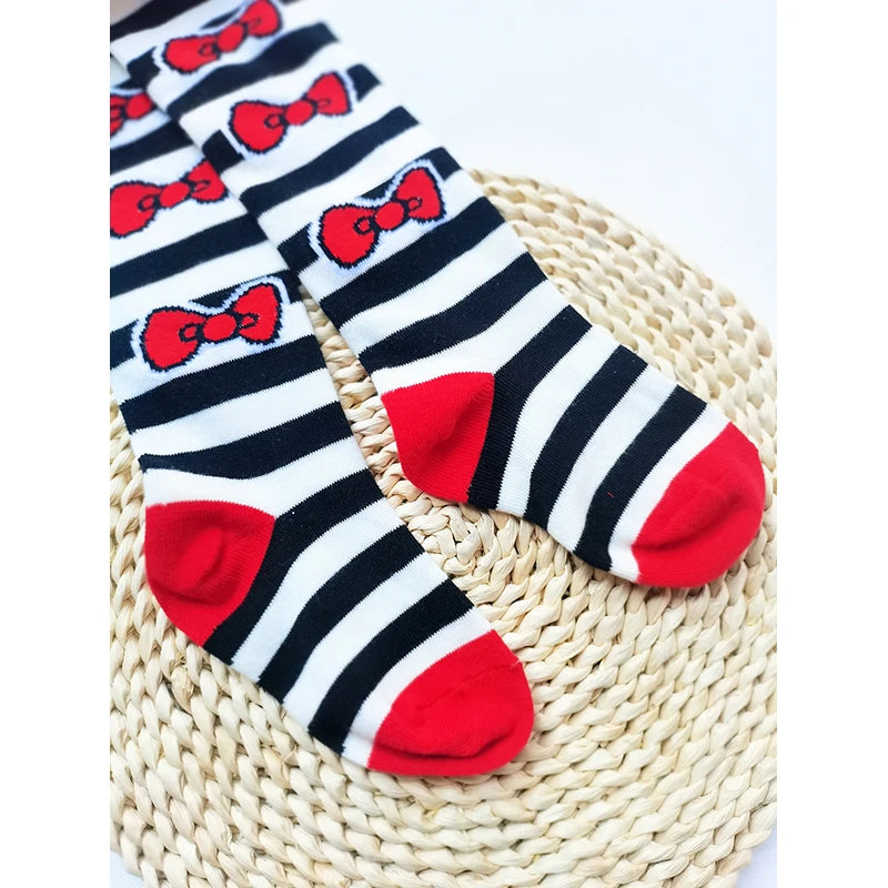 2025 New Spring Girls Color Bows Tights Kids Stockings  Autumn Baby Girl Clothes  Tights for Girls  Striped Pantyhose