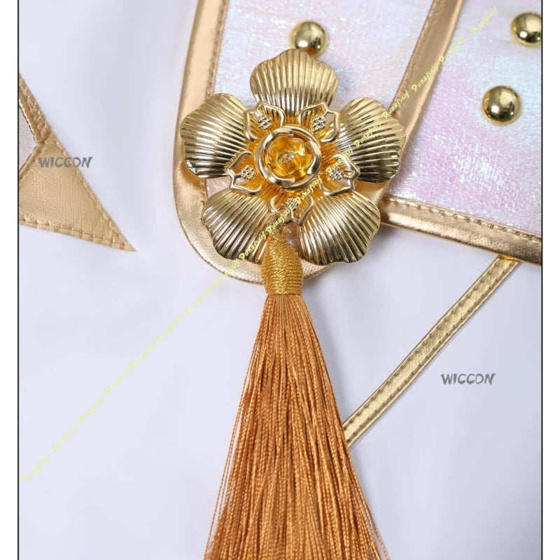 KPop Demon Hunters Anime Rumi Zoey Mira Cosplay Costume Wig White Golden Set Long Hair Girls Women Christmas Halloween carnival