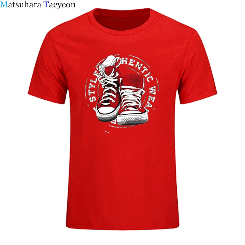 Fashion Shoes Men's High Quality 100% cotton Interesting print t shirt loose o-neck men tshirt short sleeve t-shirt tee shirts