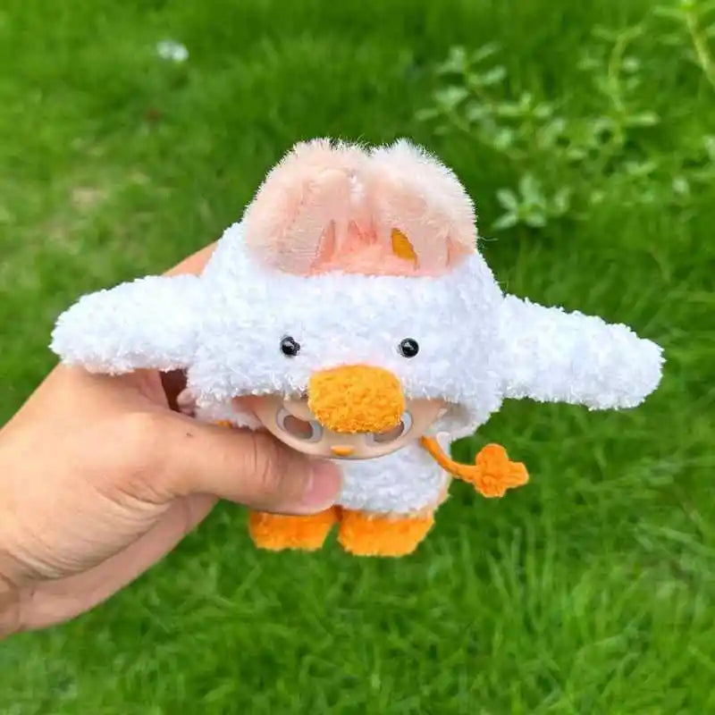 17cm Forest Fairy Tale Handmade Hook Weaving Baby Clothes Cute Duck Clothes Change Accessories Surprise Gift