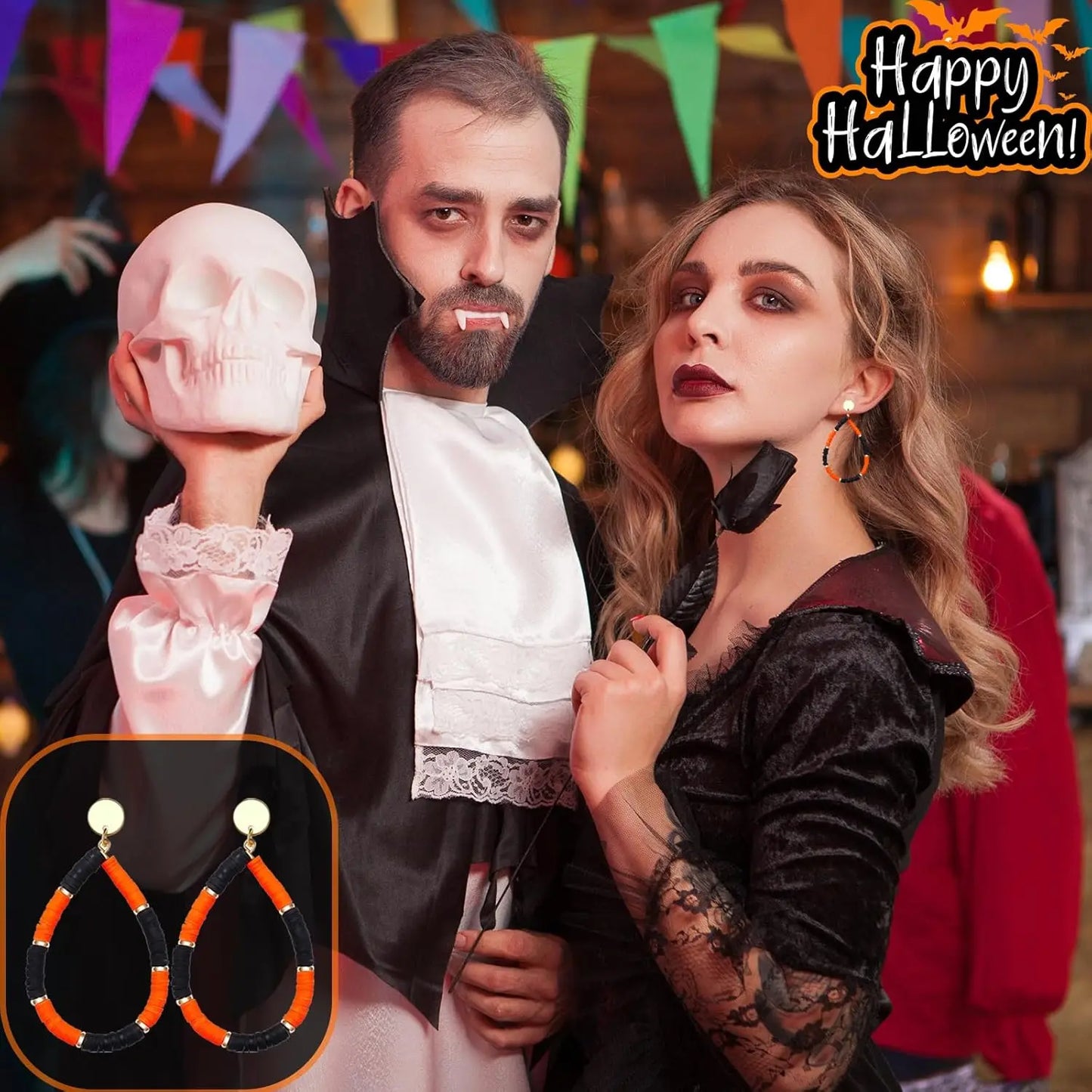 20 pair / set Christmas earrings set, Snowflake and Reindeer design, gift box, Christmas squirrel, Christmas circle, perfect for