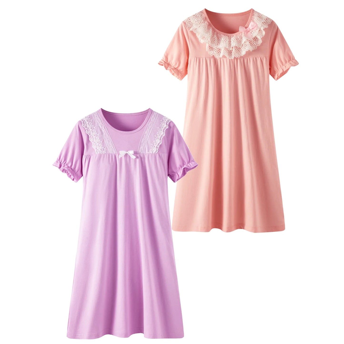 Children's Skirt, Children's Nightgown, Summer Lace, Baby Girl, Children's Home Clothes, Children's Clothing, Girls' Short-Sleeved Nightgown