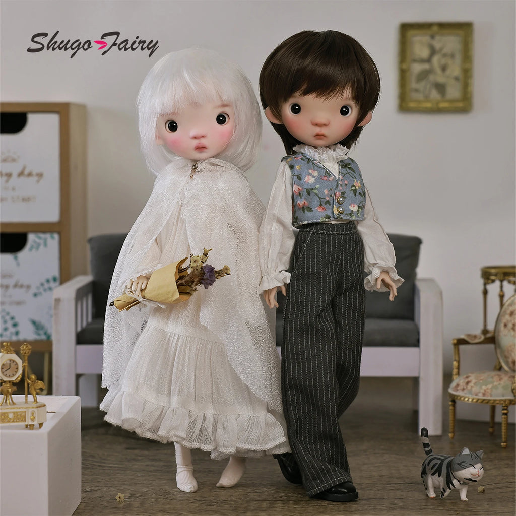 ShugaFairy Peaches 1/6 Bjd Dolls 30cm Pii Body Russian Retro Literary Style Girl Ootd Cute Fullset Joint Bjd Clothes Bjd Fairy