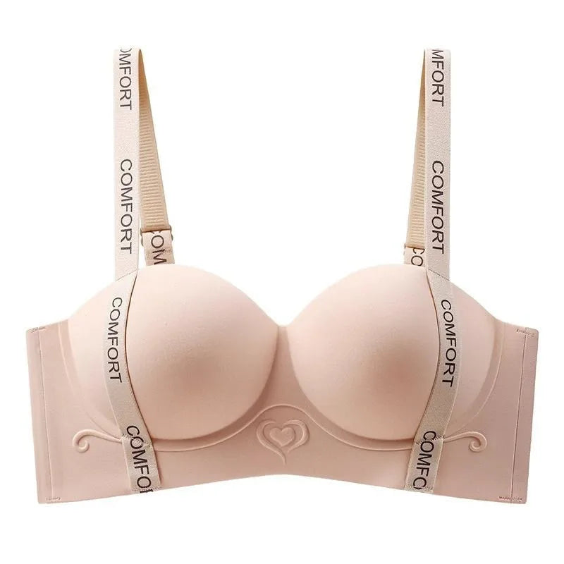 Sexy Bras Woman Intimates Lingerie Letter Small Chest Push Up Bra Female Wireless Bralette for Women Adjustment Underwear