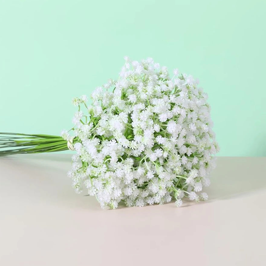 Artificial Plastics Flowers Gypsophila Outdoor Garden Courtyard Home Vase Table Wedding Scene Bride Bouquet DIY Gifts Accessory