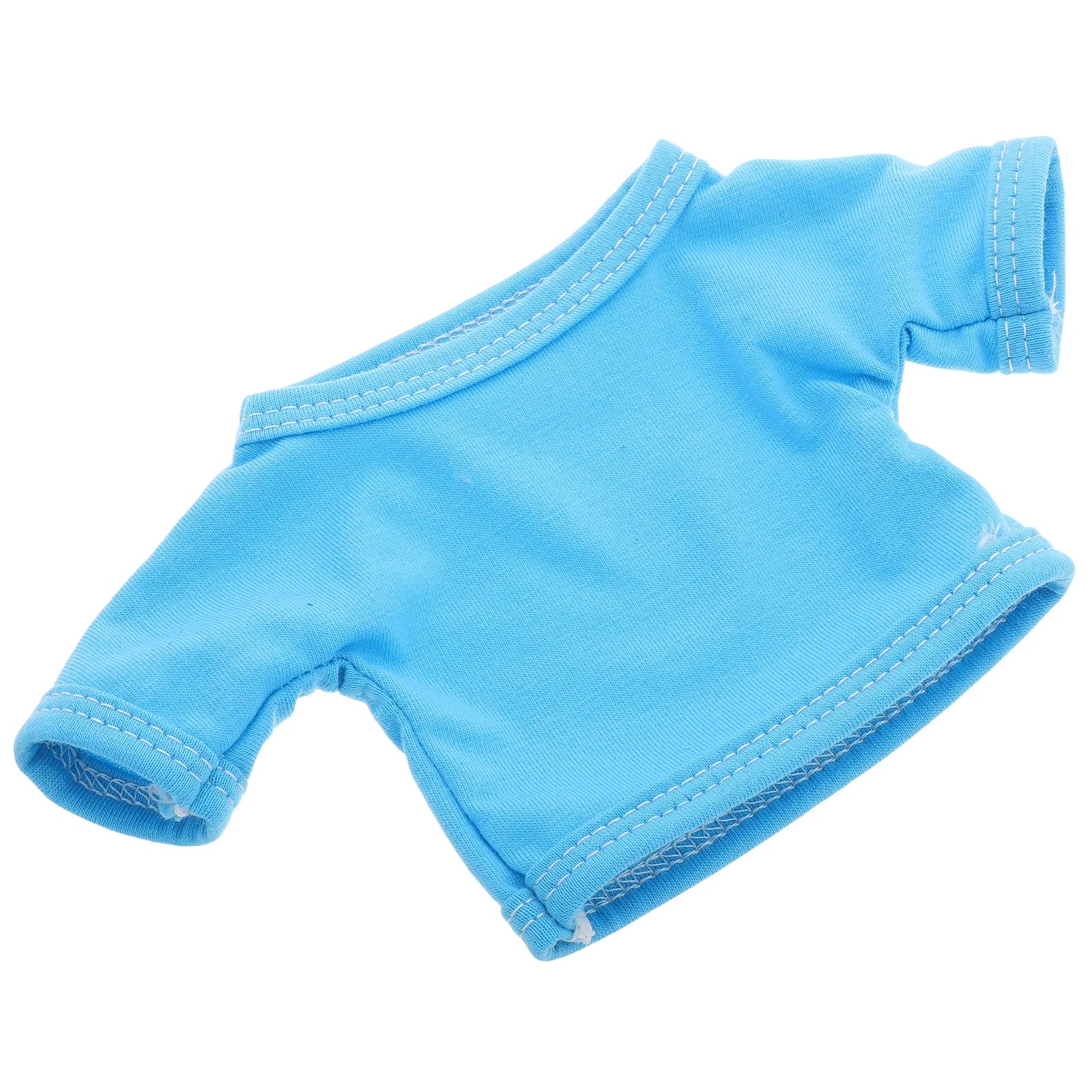 1PC Pure White Short Sleeve Bear Clothes Versatile Children Toy Collection Meticulous Craftsmanship Stuffed Animal Shirts Baby