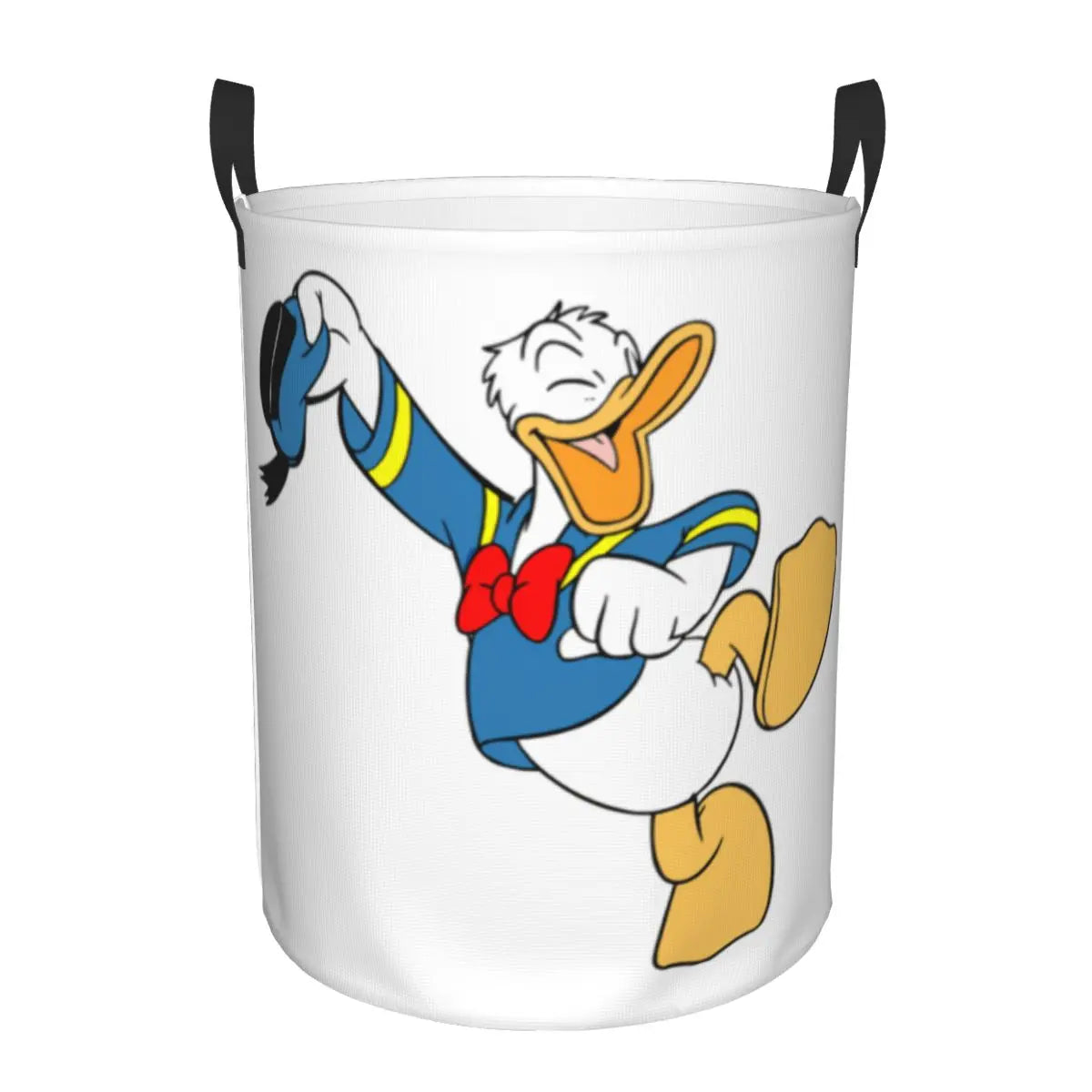 Custom Donald Duck Cartoon Laundry Basket Foldable Large Clothes Storage Bin Baby HamperCustom