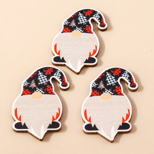 Leslie 10pcs Fashion Christmas Charms Cute Christmas Tree Deer Bell Snowman Pendant for Earring Necklace Making Accessories