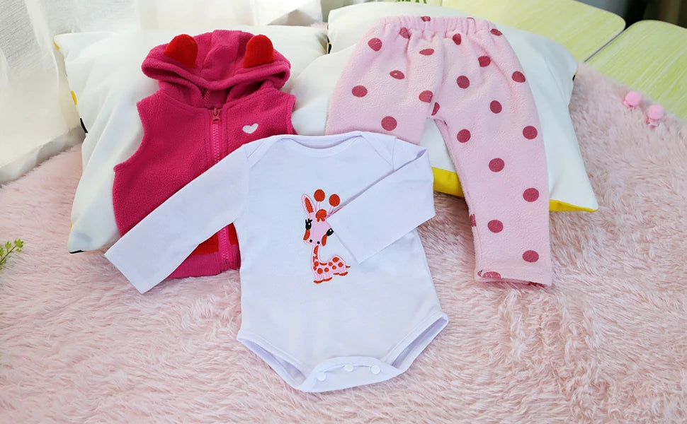 Doll Clothes For 19-22Inch Reborn Baby Doll 48-55cm Reborn Toddler Doll Clothes Accessories Jumpsuit Dress Sweater Knit
