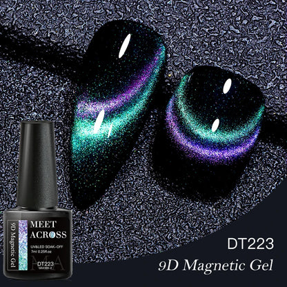 9D Reflective Magnetic Gel Nail Polish 7ml Shiny Glitter Cat Eye Nail Gel Varnishes Semi Permanent Soak Off UV Gel Nail Art