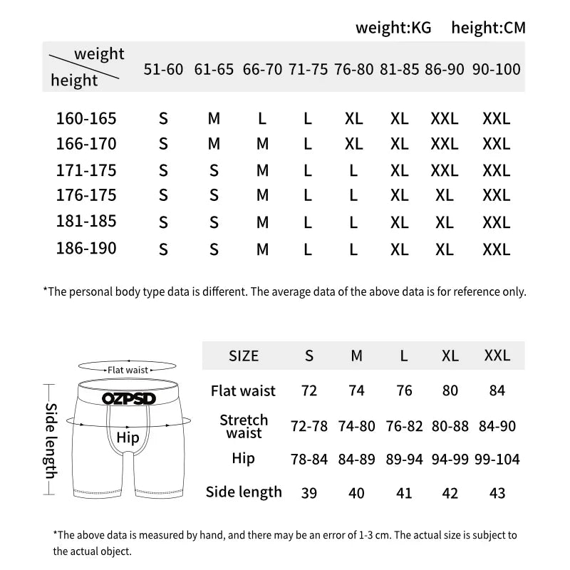 5Pcs Sexy Men Underwear Boxer Men's Panties Lingerie Men Underpants Boxers Trunks Plus Size XL-5XL Fashion Print Men's Boxers