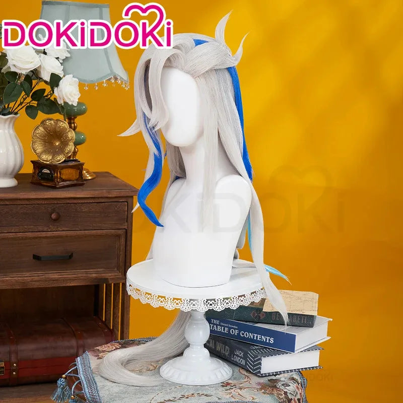 A2025 New IN STOCK Neuvillette Game Genshin Impact DokiDoki Hair Cosplay Fontaine Free Lace Wig Cap Men ★ HAxiba.