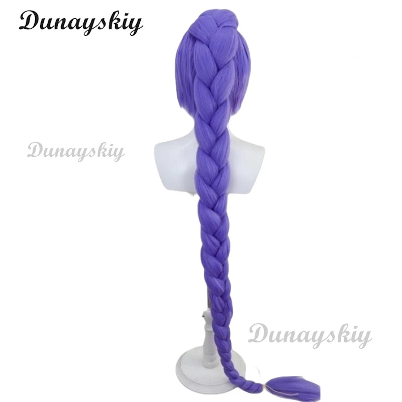 K-Pop Rumi Cosplay Wig 2025 MovieDemon Hunters Stage Lumi Mira Zoe Purple Long Wig Braid Hair Hallowen Girl Group Idol