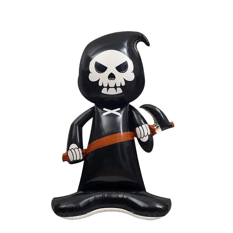 Halloween Decoration Balloon Pumpkin Pile Pumpkin Dead Tree Witch Scythe Grim Reaper Aluminum Balloon Halloween Party Decoration
