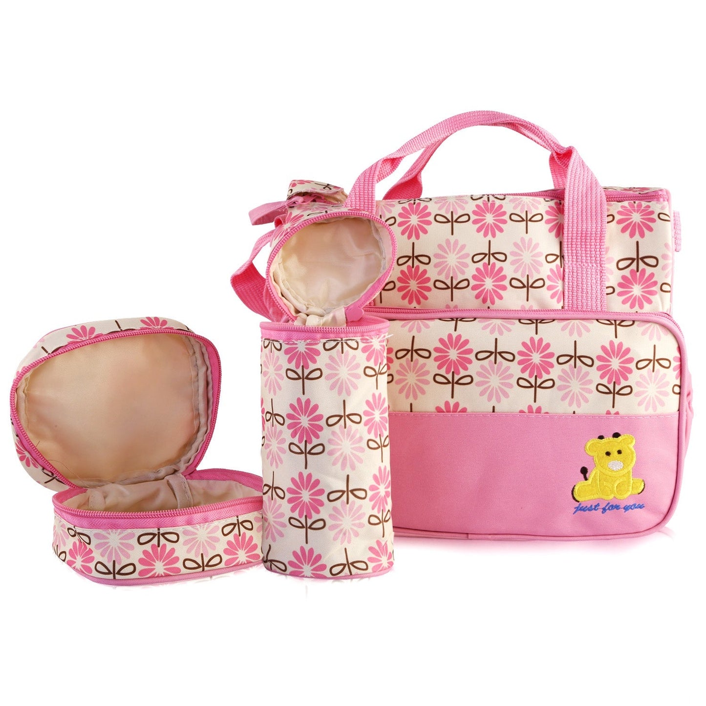 5PCS Per Set Baby Nappy Diaper Bags Set Mummy Diaper Shoulder Bags