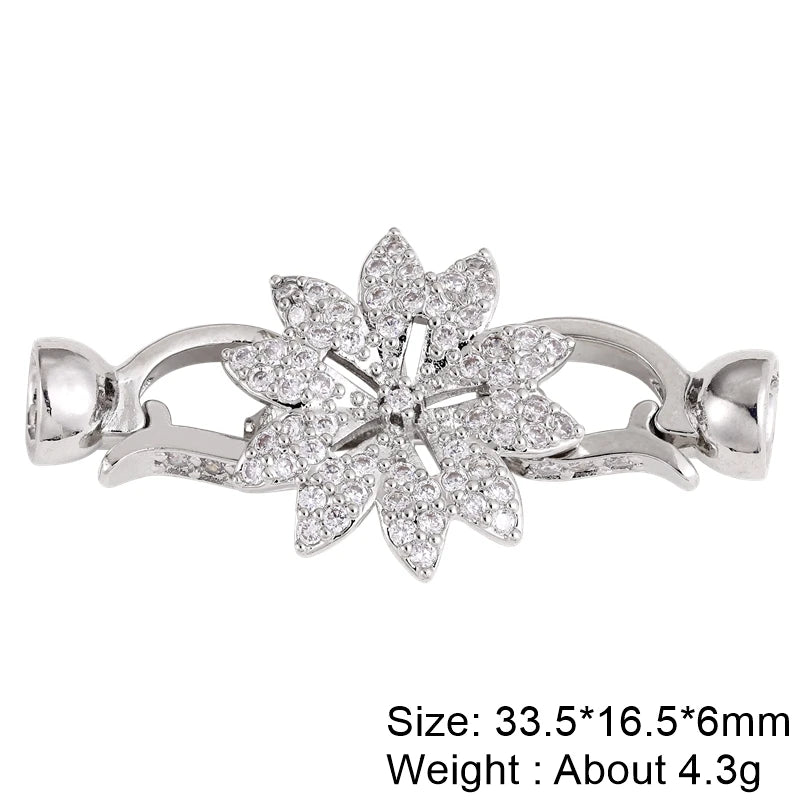 Juya 18K Gold Plated Baroque Pearls Connector Fastener Clasps DIY Jewelry Making Accessories Women Beads Lock Closure Supplies