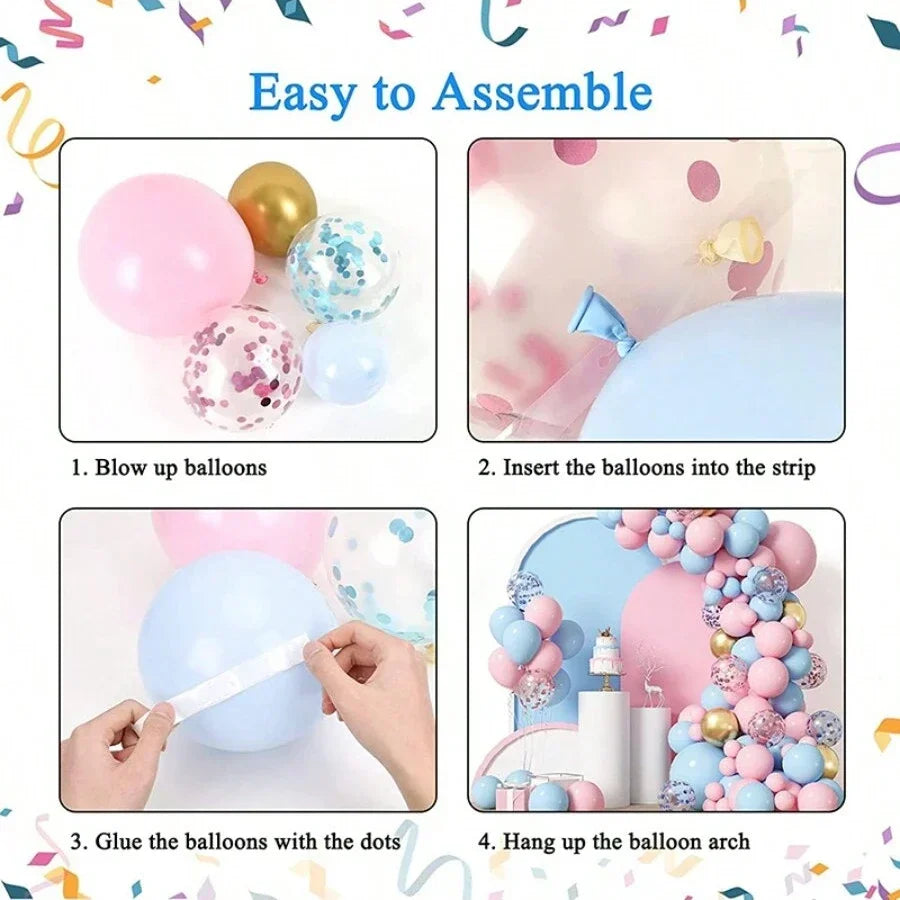144pcs Pastel Pink Balloons  Macaron Pink Balloon Garland Arch Kit Latex Balloons Birthday Wedding Bridal Party Decorations