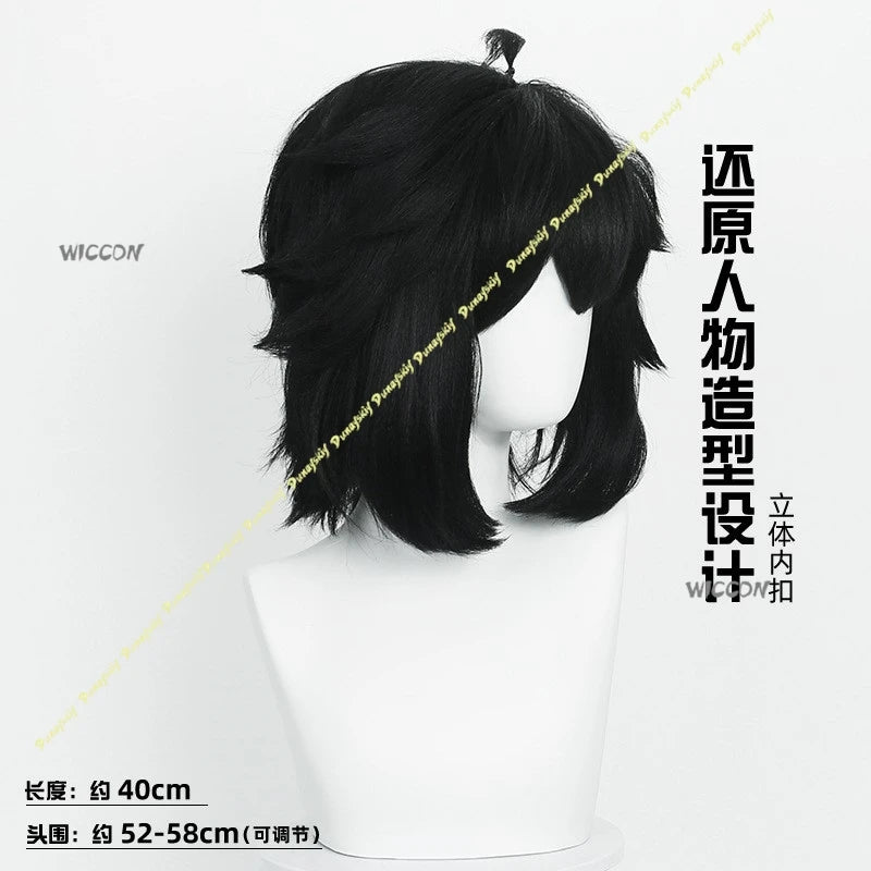 Luo Xiaohei Cosplay Costumes Wigs Black White Anime Long Short Boys Girls Cute Lovely Party Hair Resistant Christmas Halloween