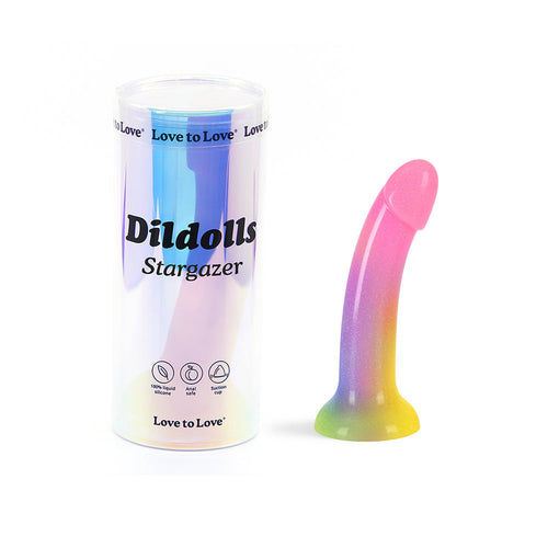Love to Love Dildolls Stargazer Rainbow and Glitter 5.5"
