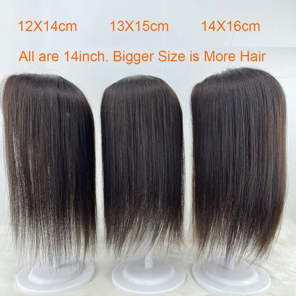 Wet and Wavy Women Toupee Clips In HairPiece Silk Base Chinese  Virgin Human Hair Topper Curly Silk Top Skin Scalp Breathable