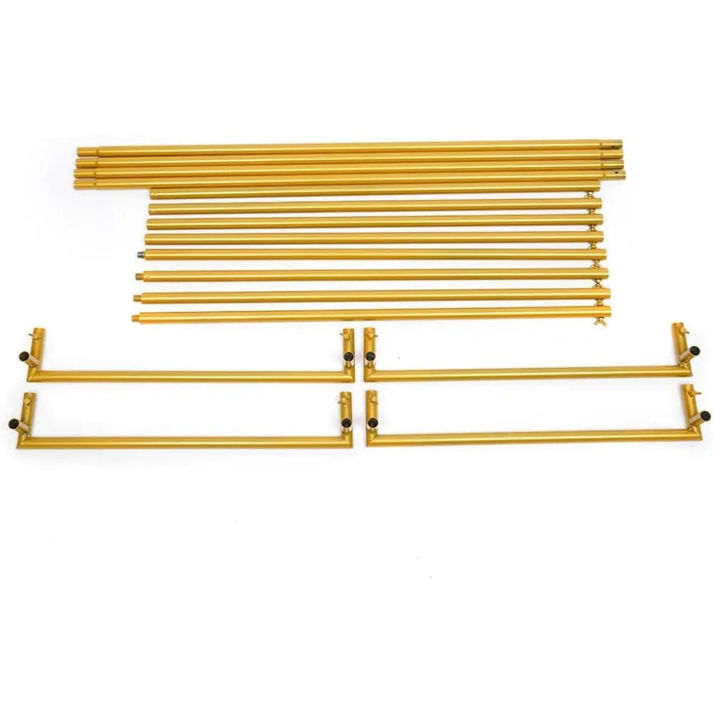 Metal Wedding Arches Wedding Gold Arch Backdrop Stand Ceremony Square Balloon Arch Frame Stand for Birthday Party Garden Decorat