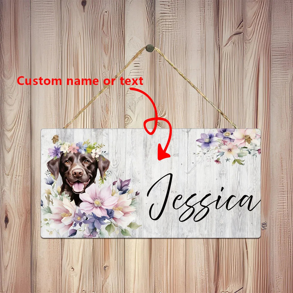 1PC Gorgeous Customized Name Tag Color Wall Hanging Sign For Living Room Decor