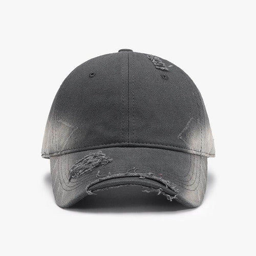 Distressed Adjustable Cotton Hat for Casual Stylish Wear