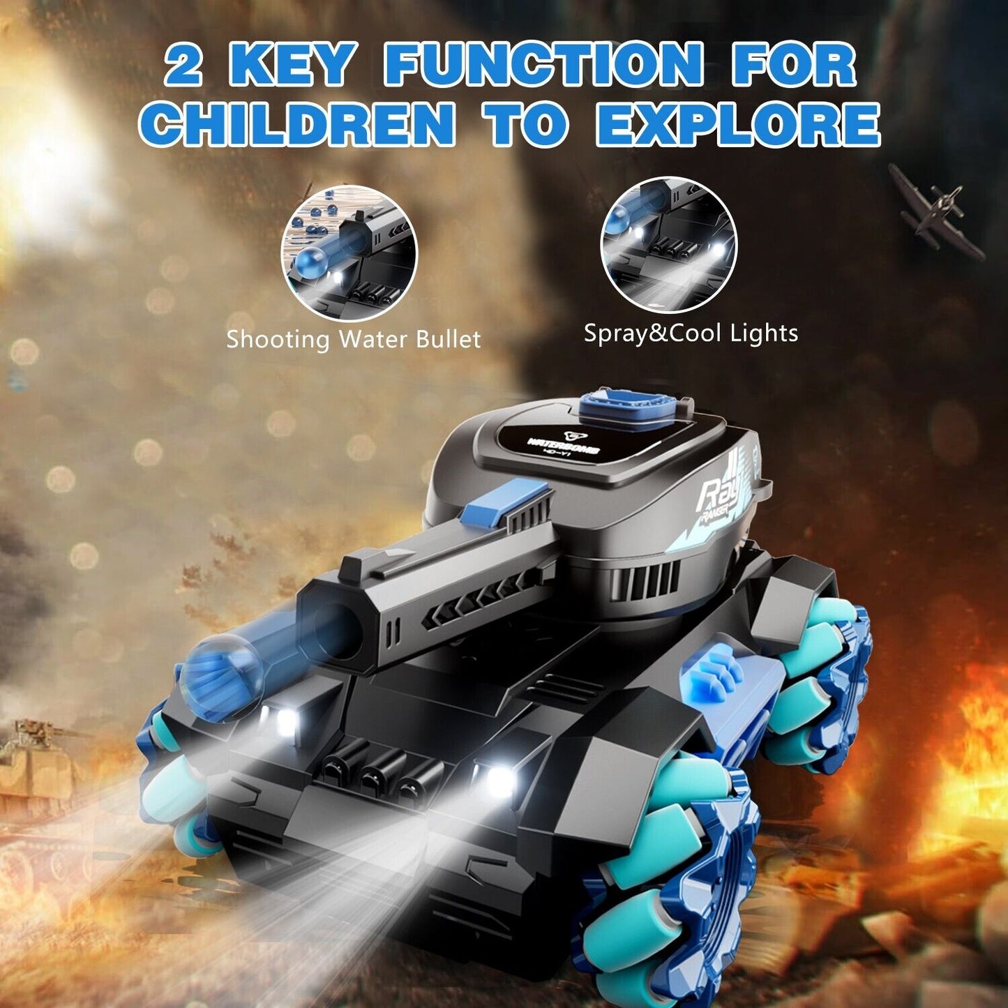 RC Tank Toys Four Wheel Drive Remote Control Car 2.4G Gesture Control