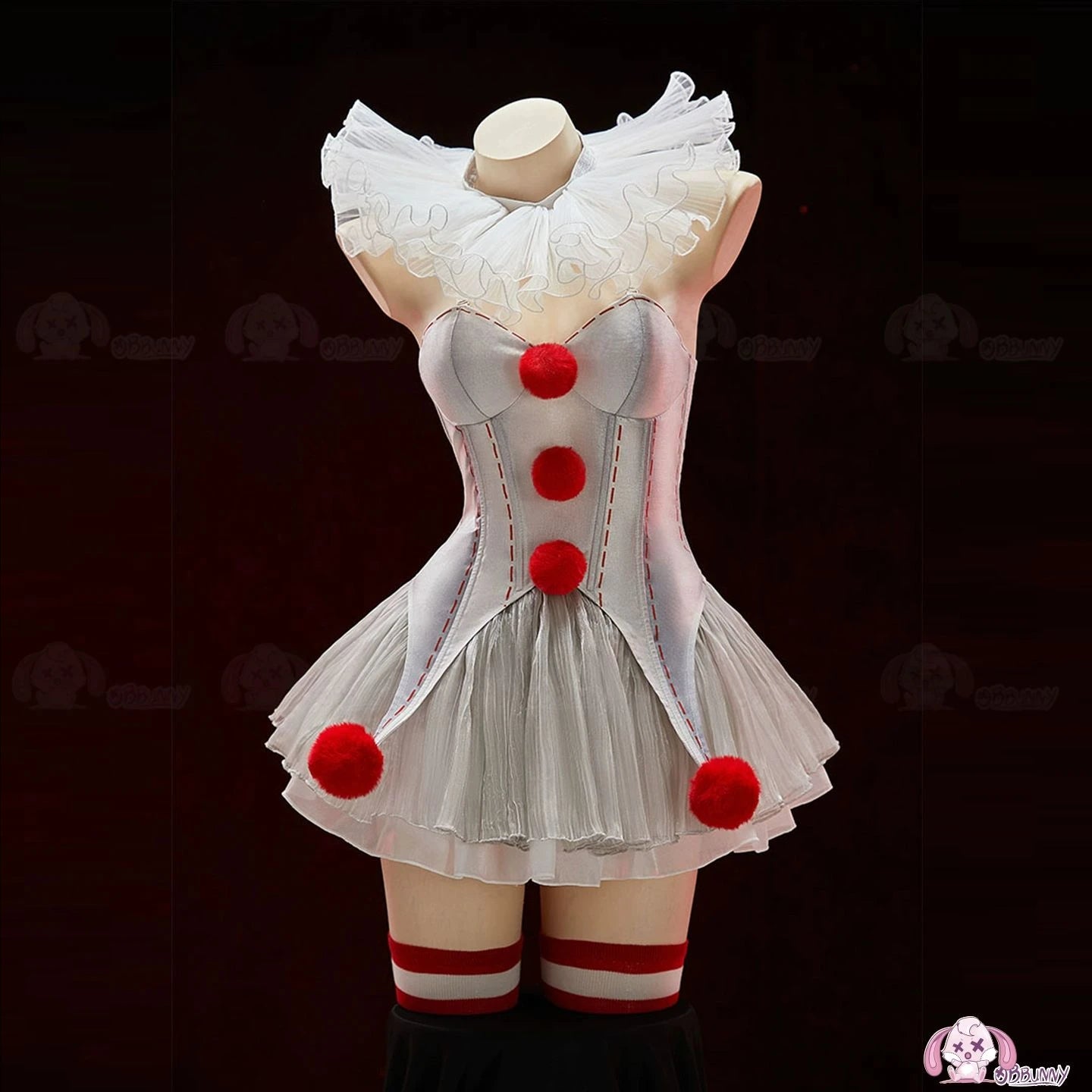 Anime Silver Fancy Cress Joker Outfits Dress Sexy Lingeries Cute Dress Female Full Set Halloween Cosplay S-XL Clown