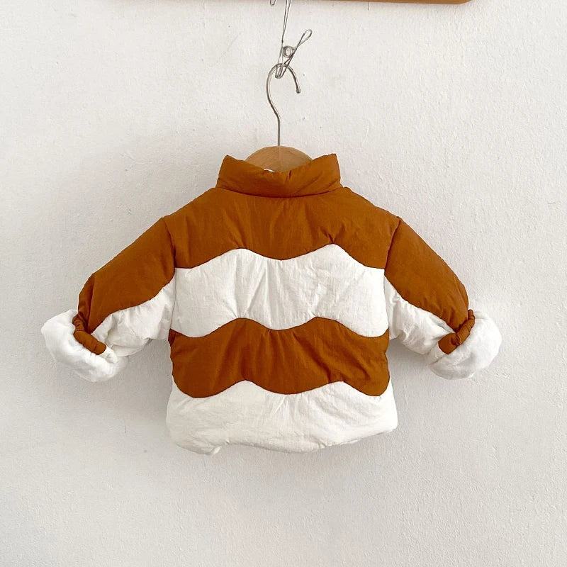 Autumn and winter new style baby clothes for 0-3 years old baby clothes for baby girls and boys color-matched cotton coat