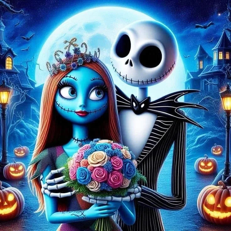 Disney 5D Diamond Embroidery Jack Rhinestone Pictures Painting Cartoon Full Drill Mosaic Nightmare Before Christmas Holiday Gift