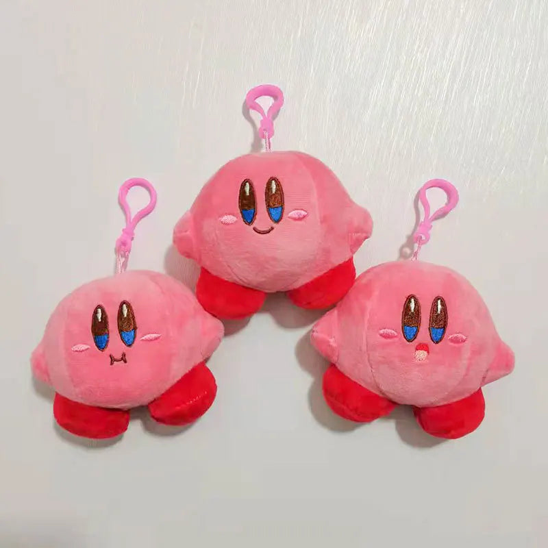 10pcs/lot Star Kirby Stuffed Toys Kawaii Cute Plush Keychains 11cm Pendant Keyring Dolls Bag Hangings Christmas Birthday Gift