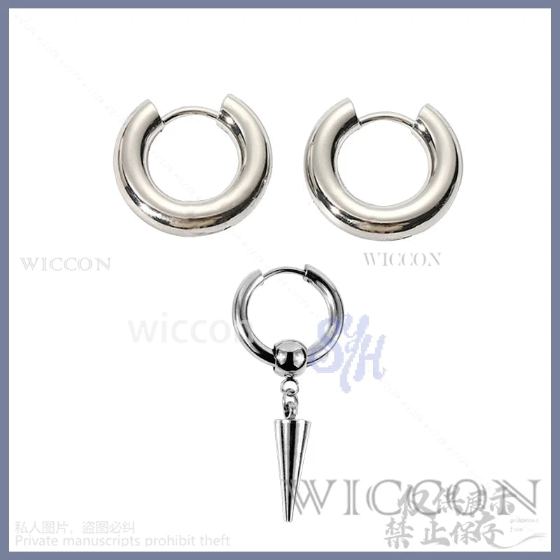 Saja Boy Mystery Anime Movie Demon Cosplay Purple-gray Synthetic Short Straight Hair Wigs Curling Hair Accessories Halloween Cos