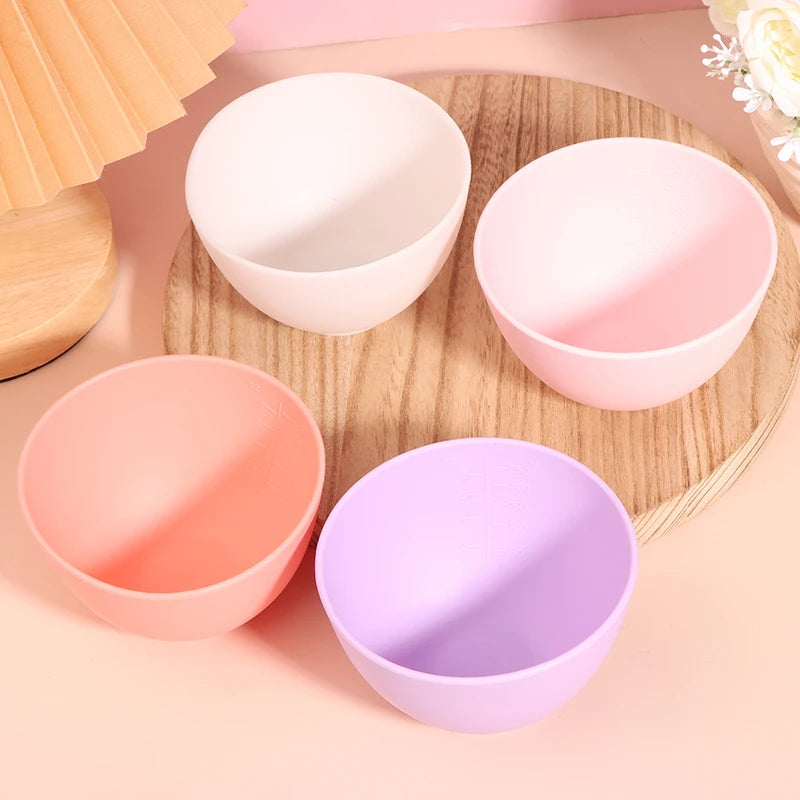 Colorful Silicone Face Mask Bowl Mask Stick Big Face Mask Powder Mixing Bowl Masks Brush Skin Face Care Tool