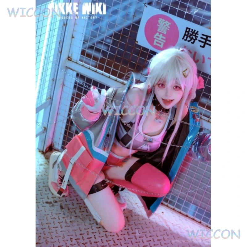 Game NIKKE The Goddess Of Victory Jackal Cosplay Costume Coat Pants Party Role Play Outfit Women Jackal Cosplay Wig Halloween