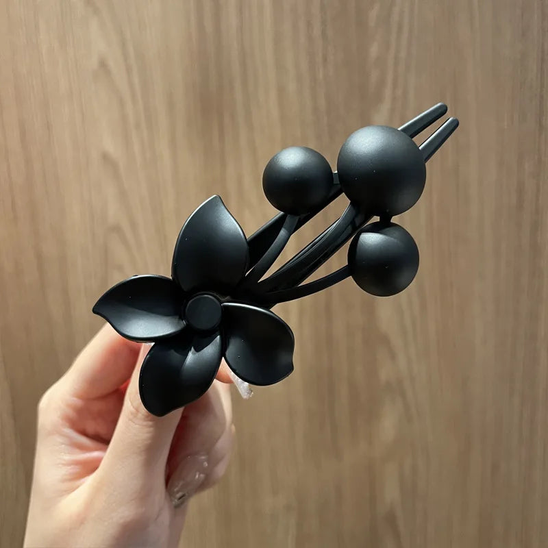 2024NEW Girl Fashion Sweet Hairpin Flower Hair Clip Cute Graceful Scrub  Duckbill Clip New Children Hair Accessories