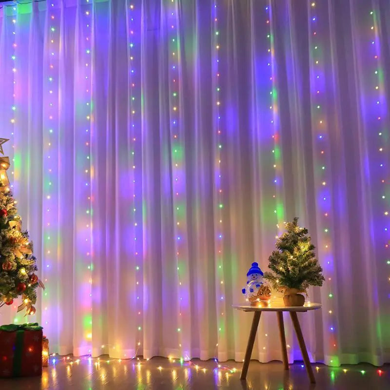 3M 4M 6M LED Christmas Decor Fairy String Light 8 Mode USB Curtain Light Garland Wedding Party Decoration Holiday Birthday Light