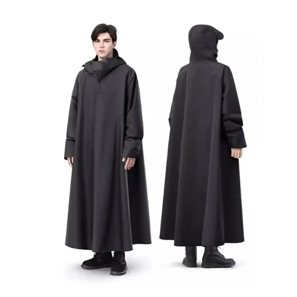 Thicken Oxford Waterproof Rain Gear Rain Poncho Korean Fashion Rain Coat One-piece Long Raincoat Loose Oversized Hooded Rainwear