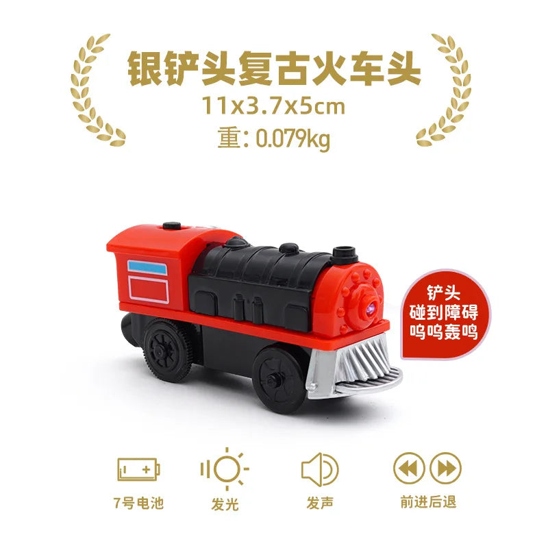 RC Electric Train Set Truck Magnetic Train Diecast Slot Car Toy Fit for Wooden Railway Train Track Birthday Christmas Gift