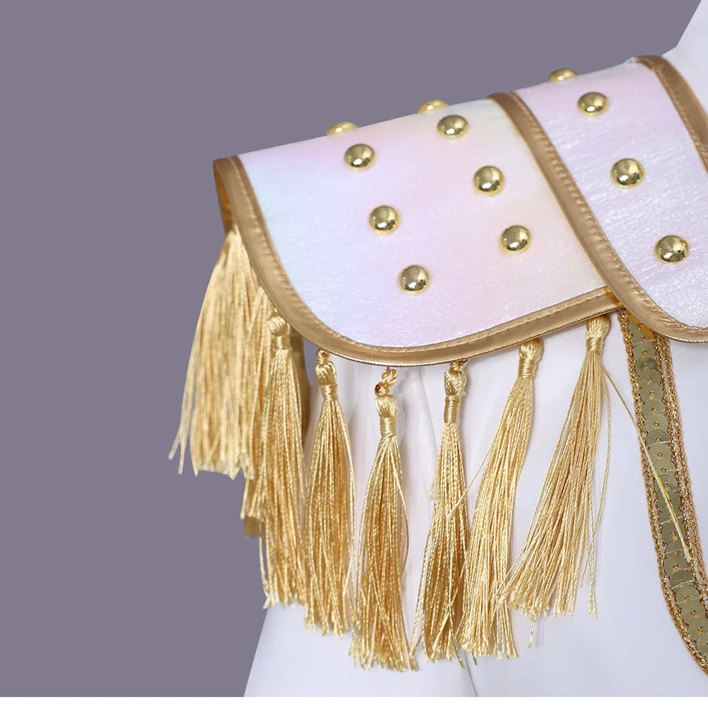 2025 Cartoon Demon Hunter of KPop Cosplay Mira White Top Skirt Clothing Wig Hallowmas Carnival Roleplay Suits Outfit For Women