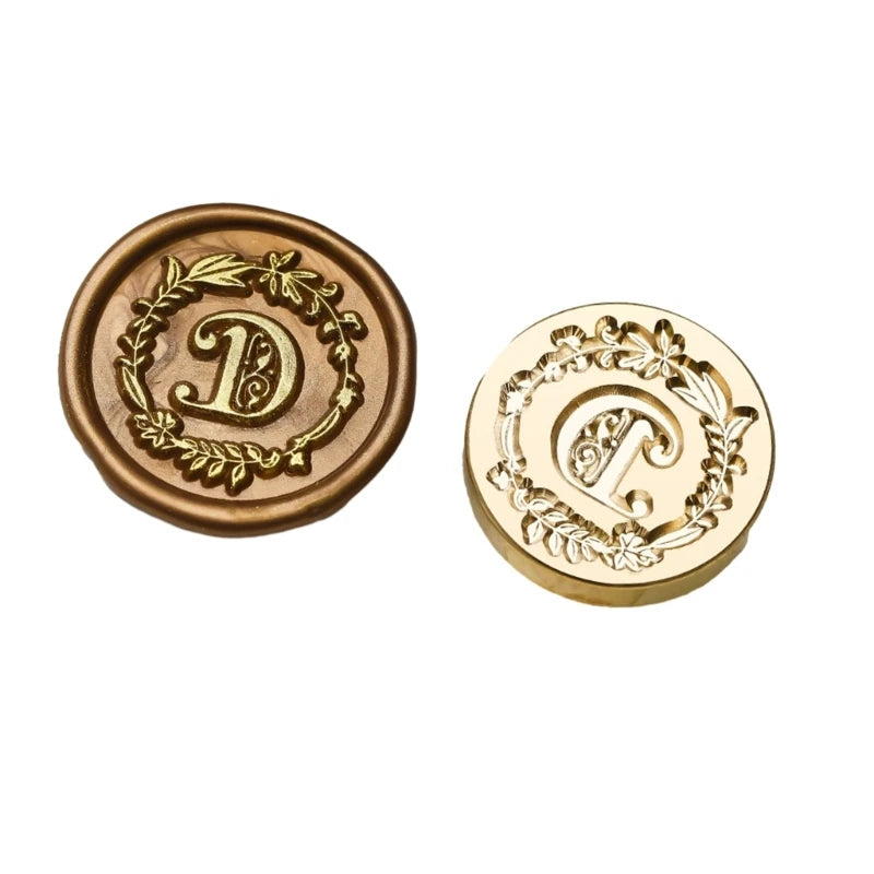 Y1UB Sealing Wax Stamp Letter Series Wax Seal Stamp for Christmas Card Decorations